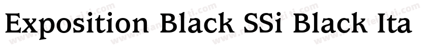 Exposition Black SSi Black Italic字体转换